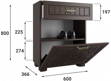 Модульная прихожая Монблан комплектация 4