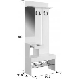 Модульная прихожая Баско К11 комплектация 11