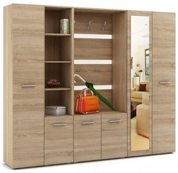 Модульная прихожая Плутон-3 дуб сонома