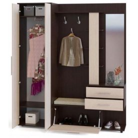 Модульная прихожая ВШ-11+ШО-1 венге / беленый дуб