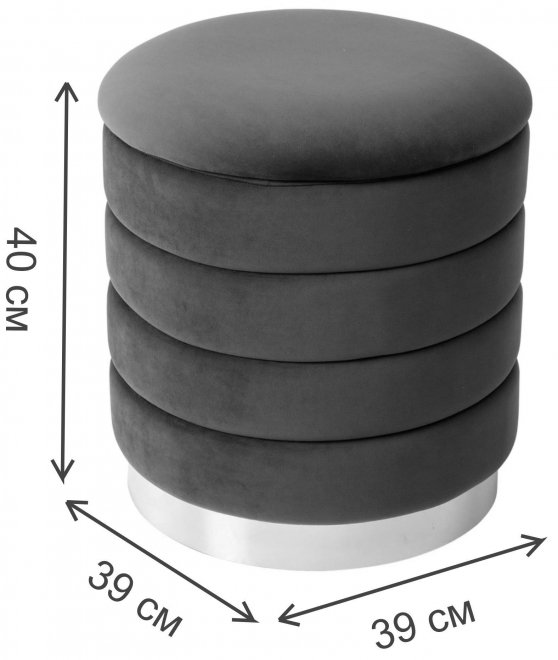 Пуф Фред велюр бирюзовый BM-88 / золотой