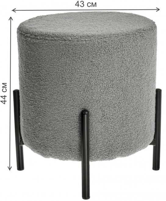 Пуф Otis светло-серый