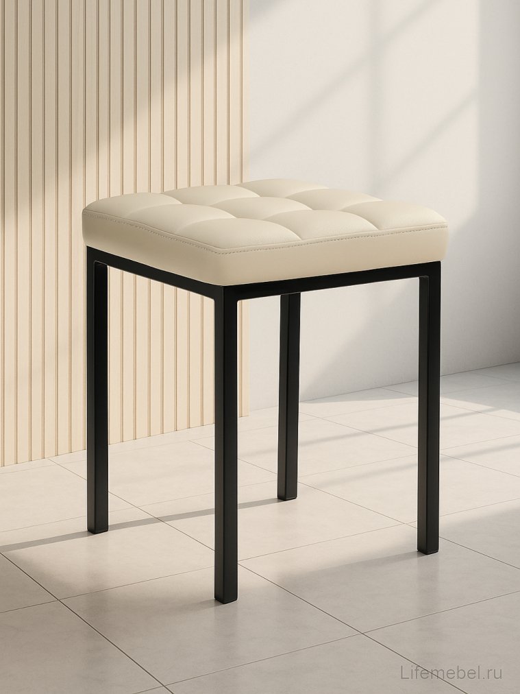 Табурет Байя  кожзам d1 / черный матовый