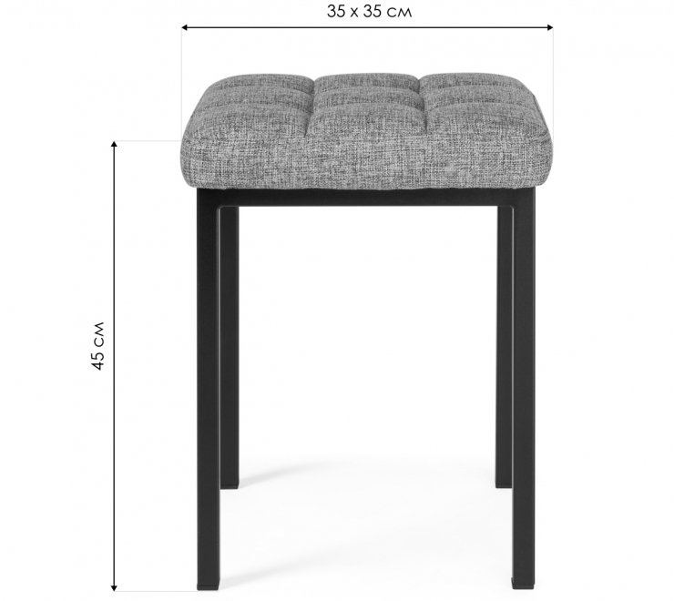 Табурет Байя кожзам d1 / черный матовый