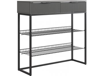 Тумба для обуви Классная 1 графит / графит матовый / золото