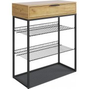 черный муар / дуб крафт золотой