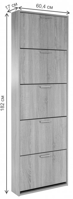 Обувница Leset Пронто 5 дуб сонома