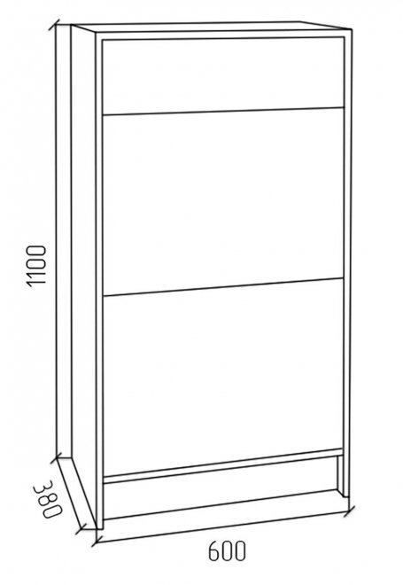 Обувница ПРО венге / дуб млечный