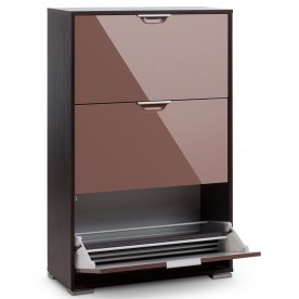 Обувница Мелита 2 венге / капучино