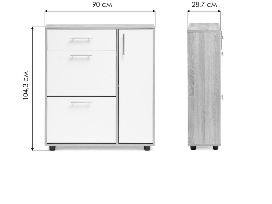 Обувница ТП-4 дуб сонома - Уцененный экземпляр