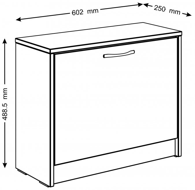 Обувница Орион 60х49 сонома
