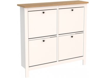 Обувница Сага белый / ясень