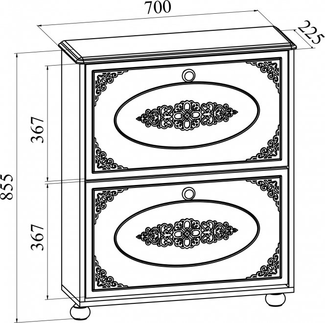 Обувница Ассоль плюс АС-45 ваниль
