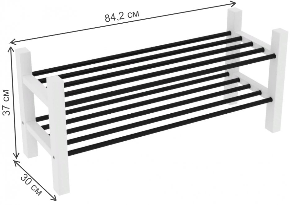 Обувница Кантри 85х37 белая