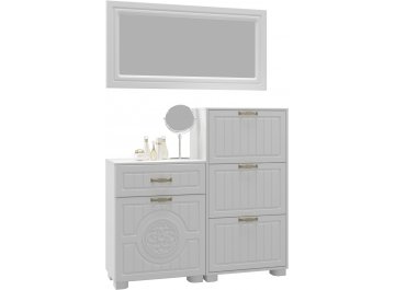 Тумба для обуви Монблан МБ-34К белое дерево