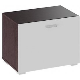 Обувница Фьюжн венге линум / белый глянец