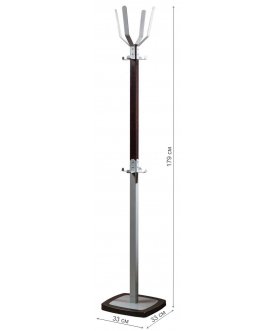 Напольная вешалка Босс 5 темно-коричневая / металлик