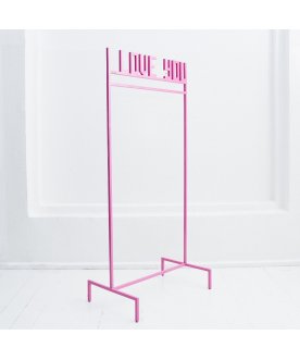 Вешалка для одежды I LOVE YOU 80см розовая
