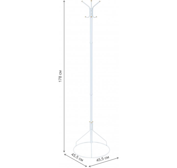 Напольная вешалка Leset Порто-1 белая