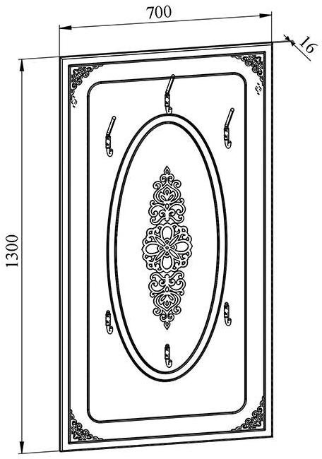 Настенная вешалка Ассоль плюс АС-22 ваниль