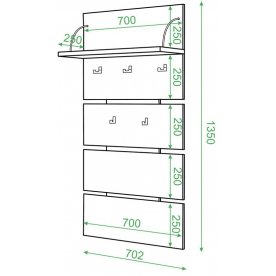 Настенная вешалка Зоревро-50