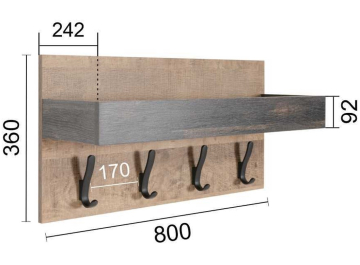 Настенная вешалка Туск