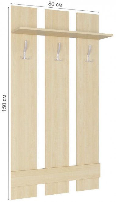 Настенная вешалка Вента-8 дуб молочный