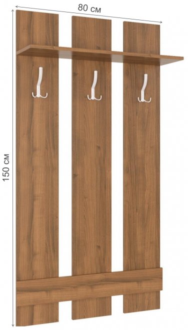 Настенная вешалка Вента-8 орех