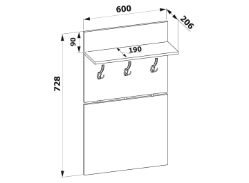 Настенная вешалка ВШ-4