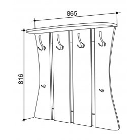 Вешалка-панель Уют 2 венге