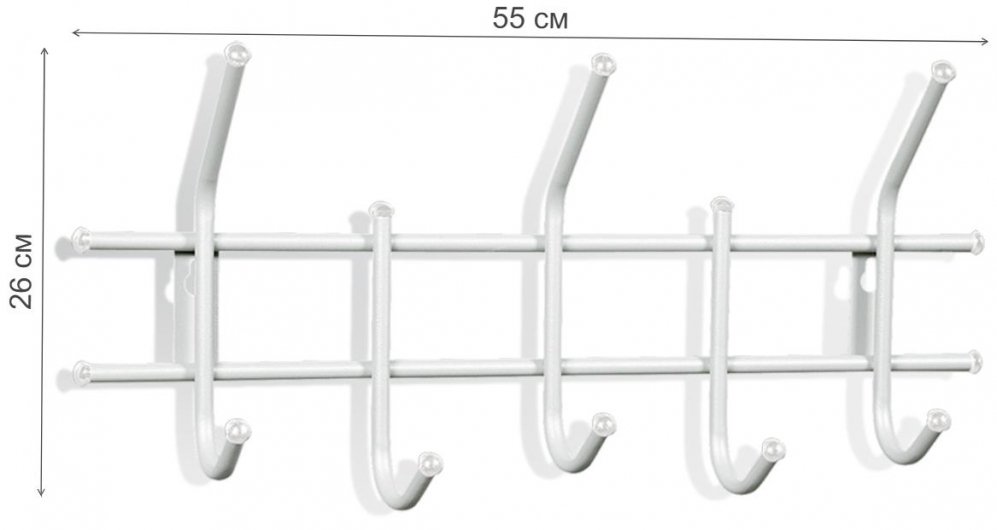 Вешалка Стандарт 2/5 белая