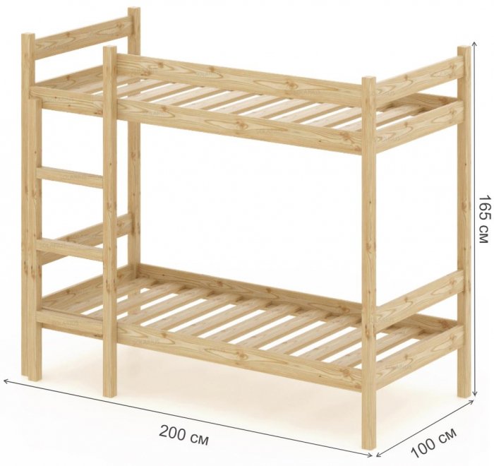 Двухъярусная кровать 90 х 190 см