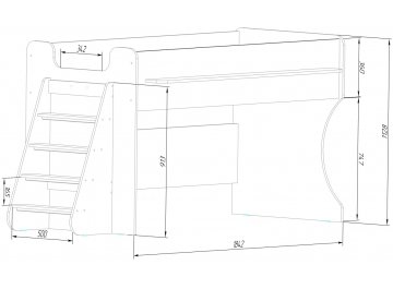Двухъярусная кровать Капризун 7 Р444