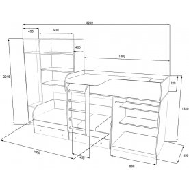 Двухъярусная кровать Лео