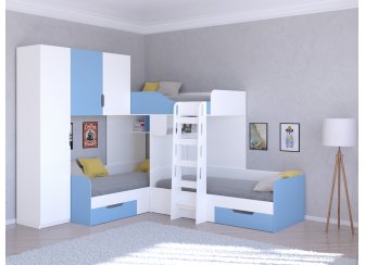 Двухъярусная кровать Трио/1