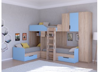 Двухъярусная кровать Трио/2