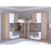 дуб сонома / белый