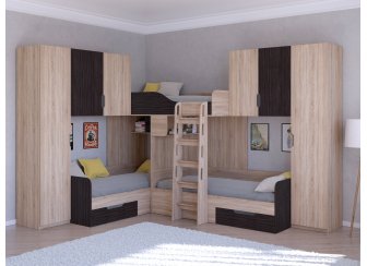 Двухъярусная кровать Трио/3