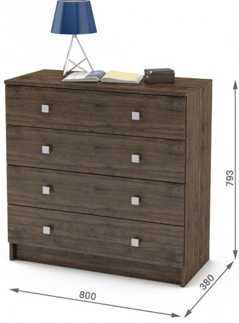 Комод Бостон-6 дуб апрель темный