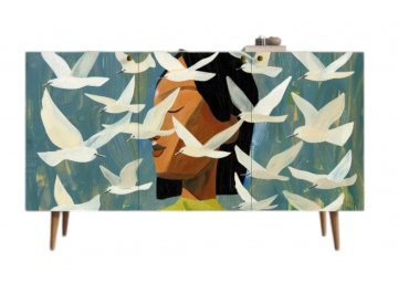 Комод Девушка и чайки