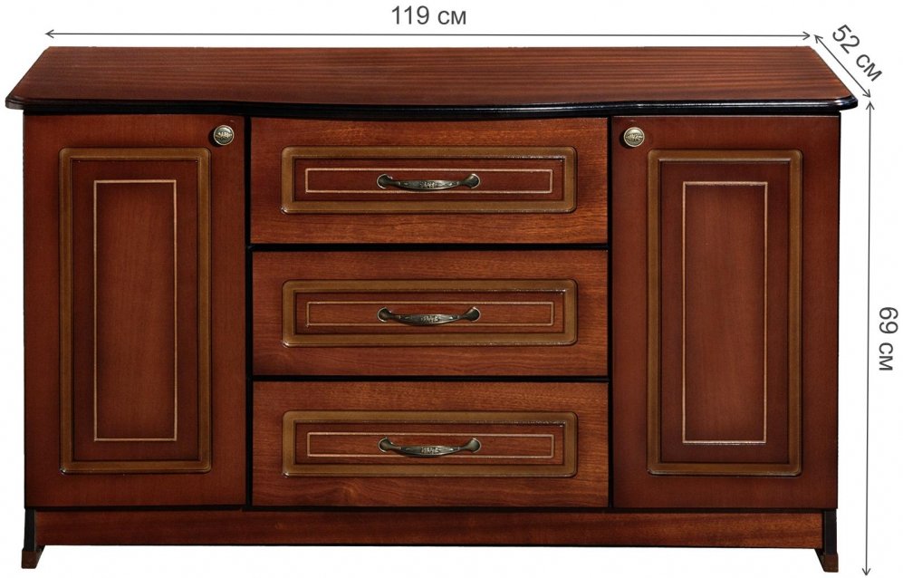 Комод Гарри орех тёмный