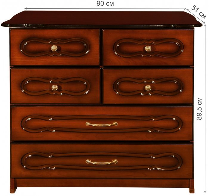 Комод Гризли орех тёмный