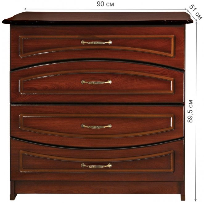 Комод Карина орех тёмный