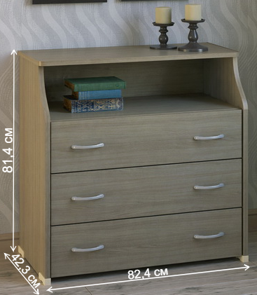 Комод КМ-31-Н ясень светлый