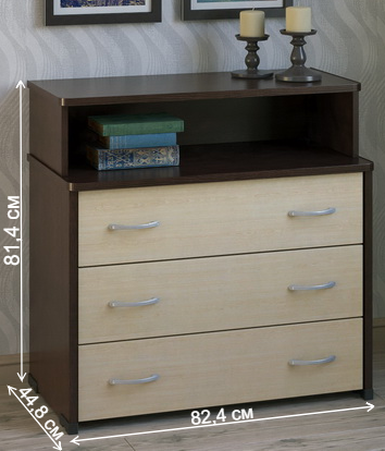 Комод КМ-3-Н венге / дуб молочный