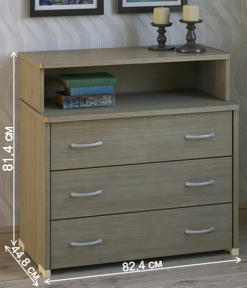 Комод КМ-3-Н ясень светлый