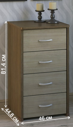 Комод КМ-40 ясень темный / ясень светлый