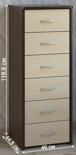 Комод КМ-61 венге / дуб молочный
