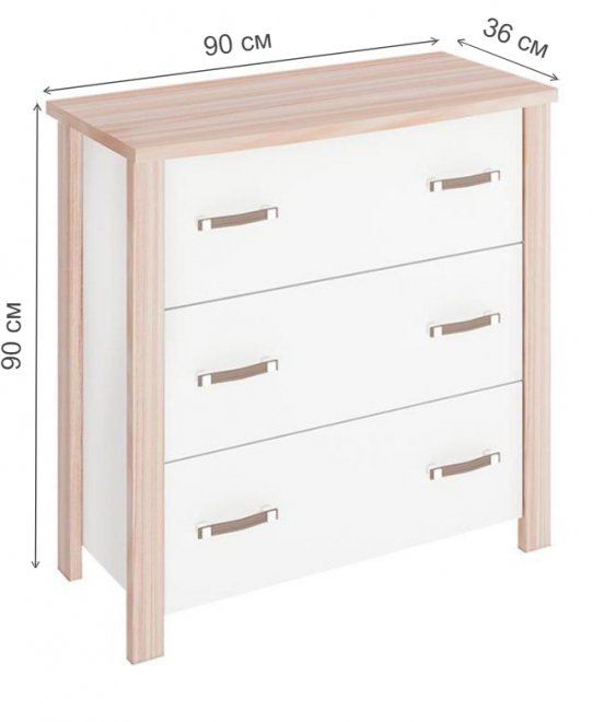 Комод Илина КБЕ карамель / белый