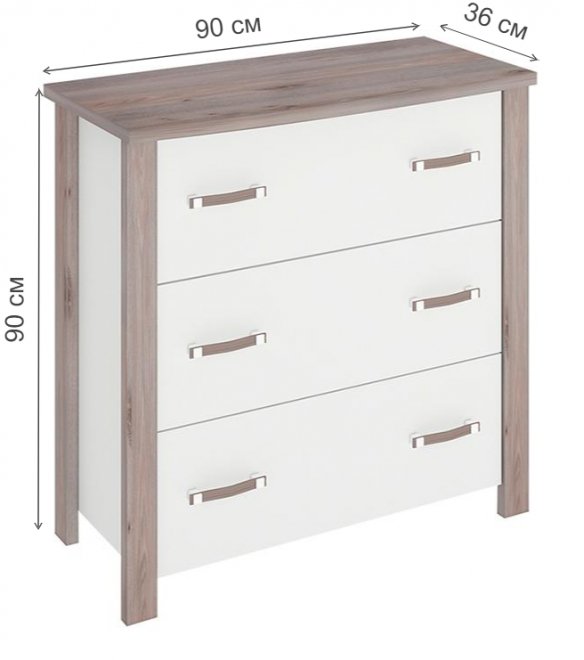 Комод КМД НБЕ нельсон / белый